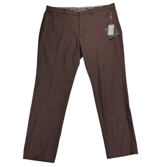 Michael Kors Mens Major Classic Fit Stretch Performance Pants Blackberry 42x32 - Picture 1 of 4